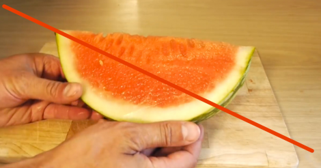 Melone schneiden